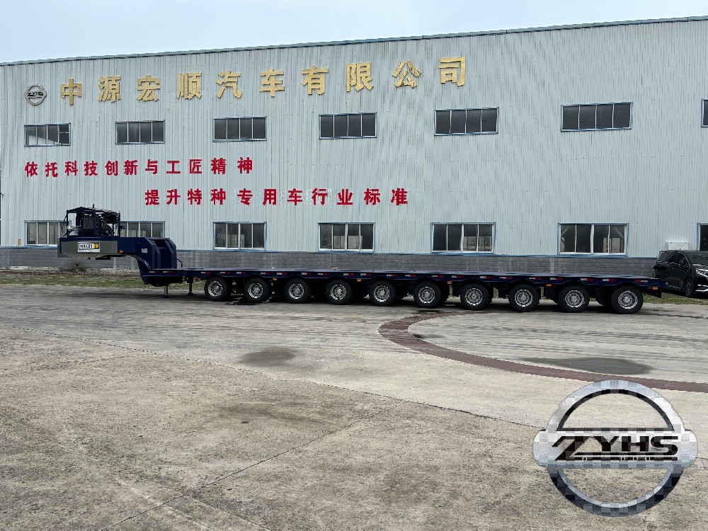 Hydraulic steering low-bed trailer